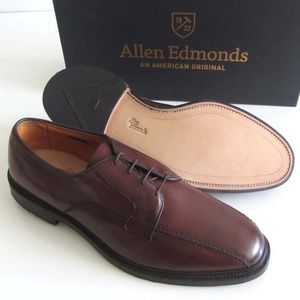 Allen Edmonds Hillcrest Swirl Mocha Leather Shoes, Size 10, Made in USA Men's 28.0cm unclear black type Vintage Second Hand
